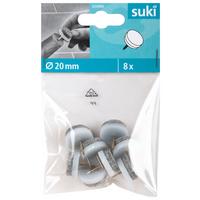 Filzgleiter Ø 20 mm 8 Stk. Weiß Dämpfend - Weiß, Kunststoff (2cm) - Suki