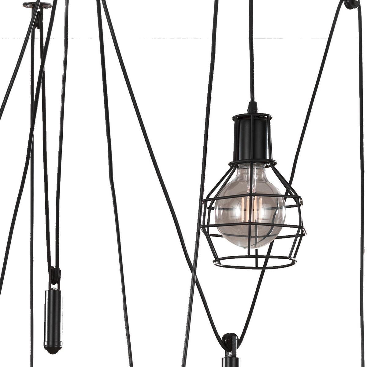 Hängeleuchte 4859/pl5 - Schwarz, LIFESTYLE, Metall (90/90cm)