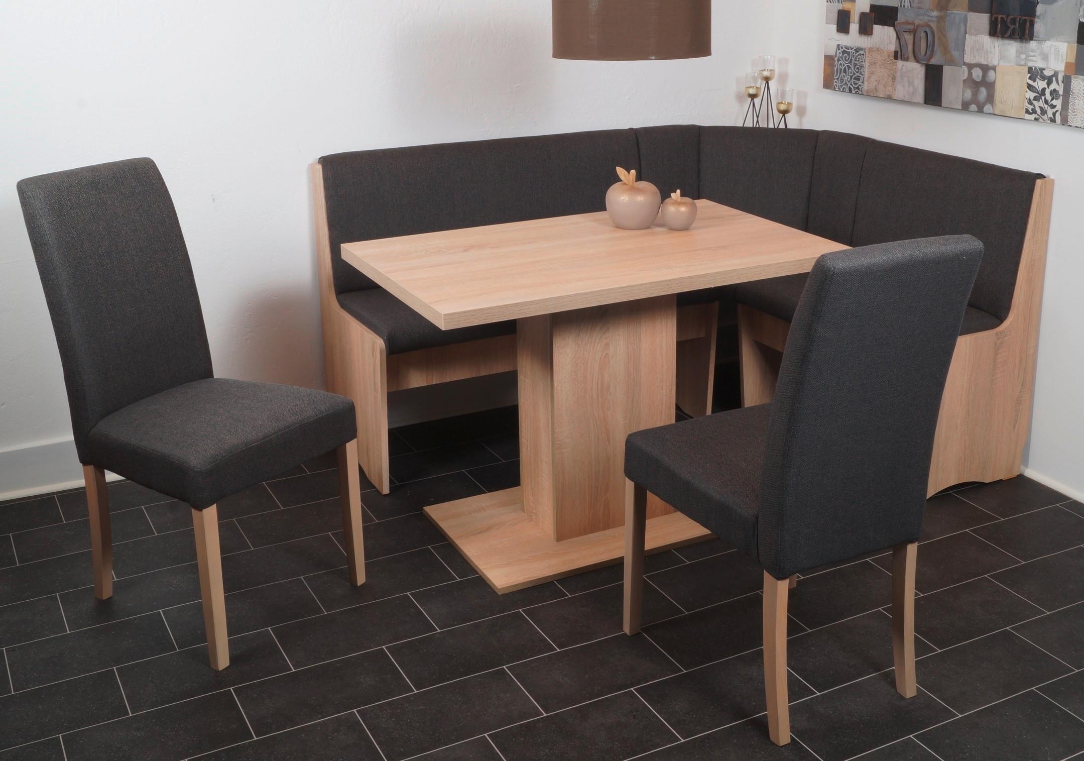 Eckbank Duisburg Artemis Anthrazit, Eiche B: 125 cm - Anthrazit/Sonoma Eiche, KONVENTIONELL, Holzwerkstoff/Textil (125/89/165cm) - MID.YOU