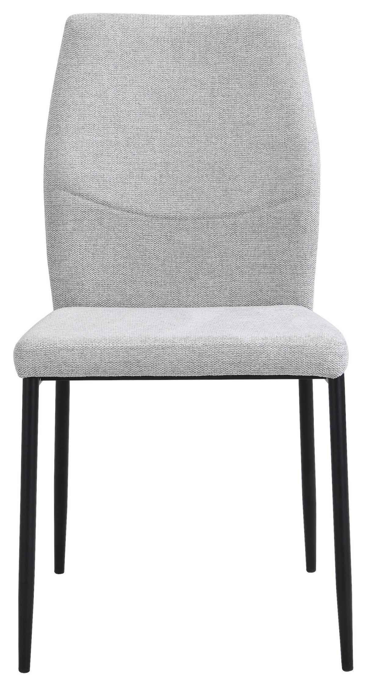 Vierfußstuhl Augusta Webstoff Grau - Schwarz/Grau, KONVENTIONELL, Textil/Metall (45/87/56.5cm)