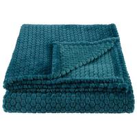Kuscheldecke Belinda Petrol 130x170 cm - Petrol, ROMANTIK / LANDHAUS, Textil (130/170cm) - James Wood
