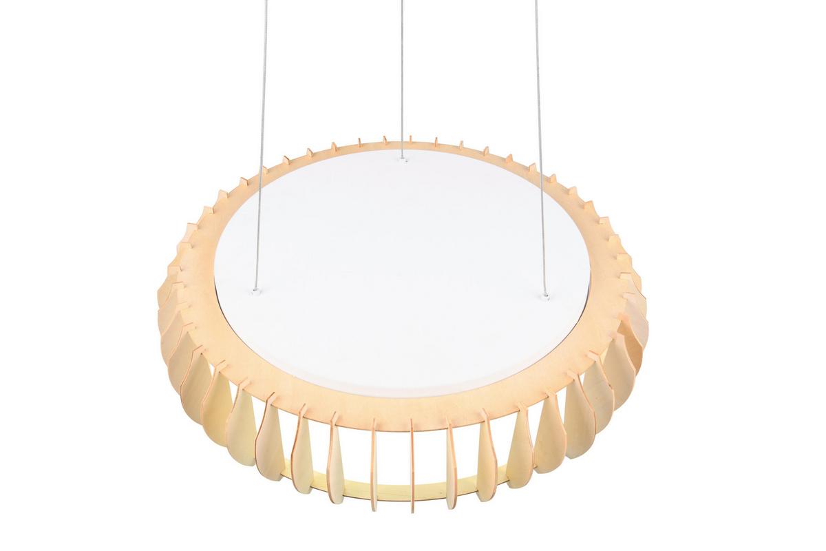 Led-pendelleuchte R32171930 Monte - Naturfarben/Weiß, Natur, Holz/Kunststoff (60/150cm)