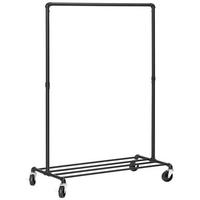 Kleiderwagen Schwarz B: 100 Cm - Schwarz, Basics, Kunststoff/Metall (100/163/50cm)