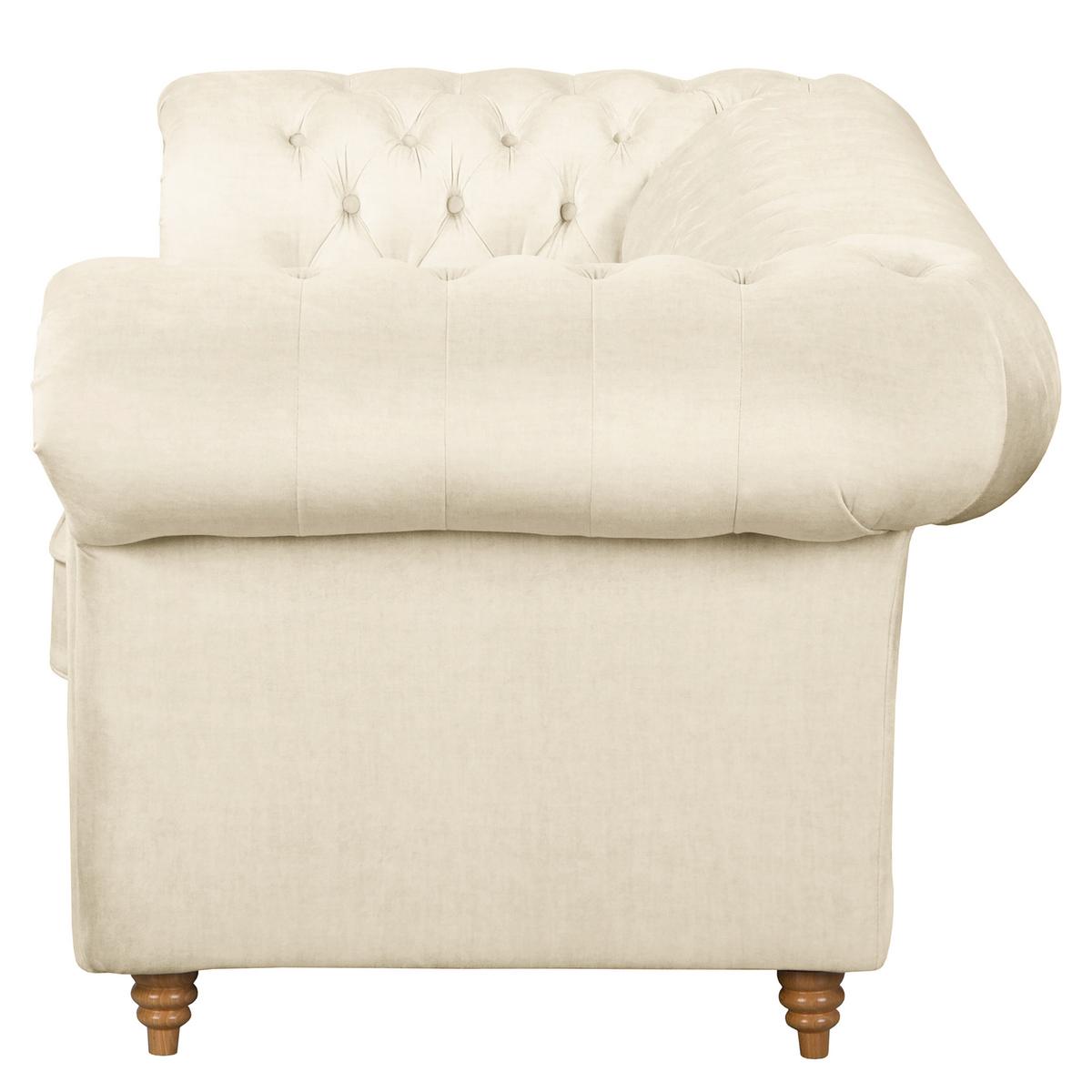 Schlafsofa Laura Cremen, B: 190cm - Creme/Braun, Design, Textil (190/74/91cm) - P & B