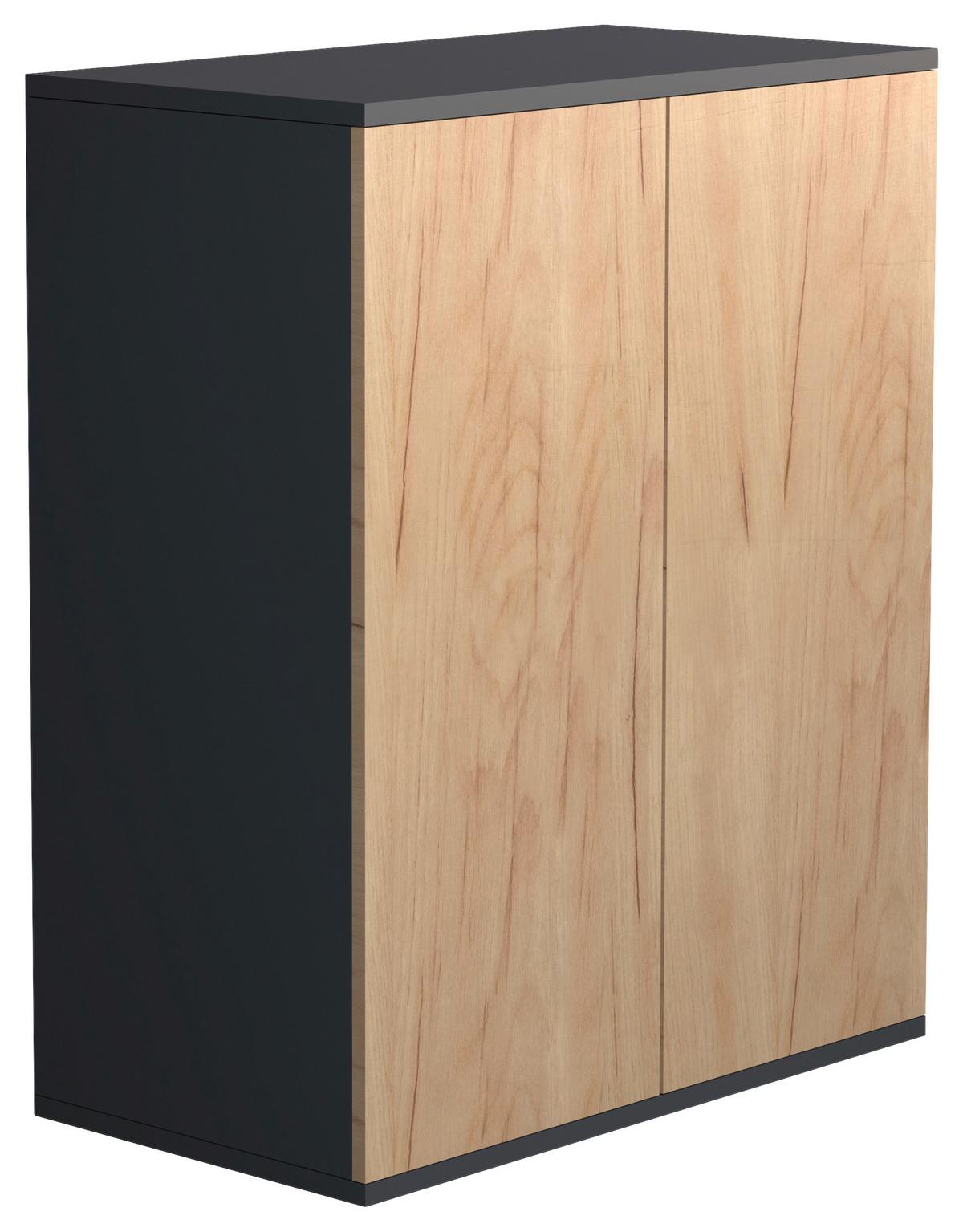 Kommode Dalosa Anthrazit/Eiche Dekor - Honigeiche/Anthrazit, MODERN, Holzwerkstoff (60/73/32cm) - MID.YOU