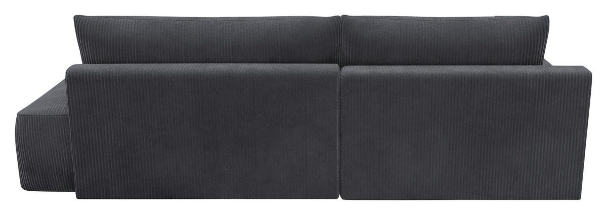 Eckschlafsofa Prag, Anthrazit S: 167x253 Cm - Anthrazit/Schwarz, MODERN, Textil (167/253cm) - Trendmanufaktur