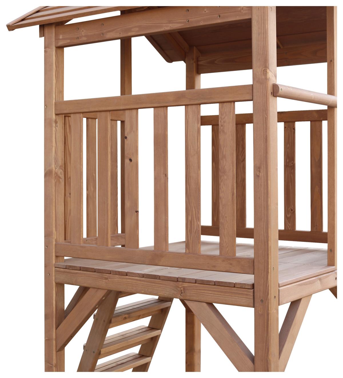 Spielturm A025.124.80 - Blau/Schwarz, KONVENTIONELL, Holz/Kunststoff (356,6/241,9/349cm) - Ambia Garden