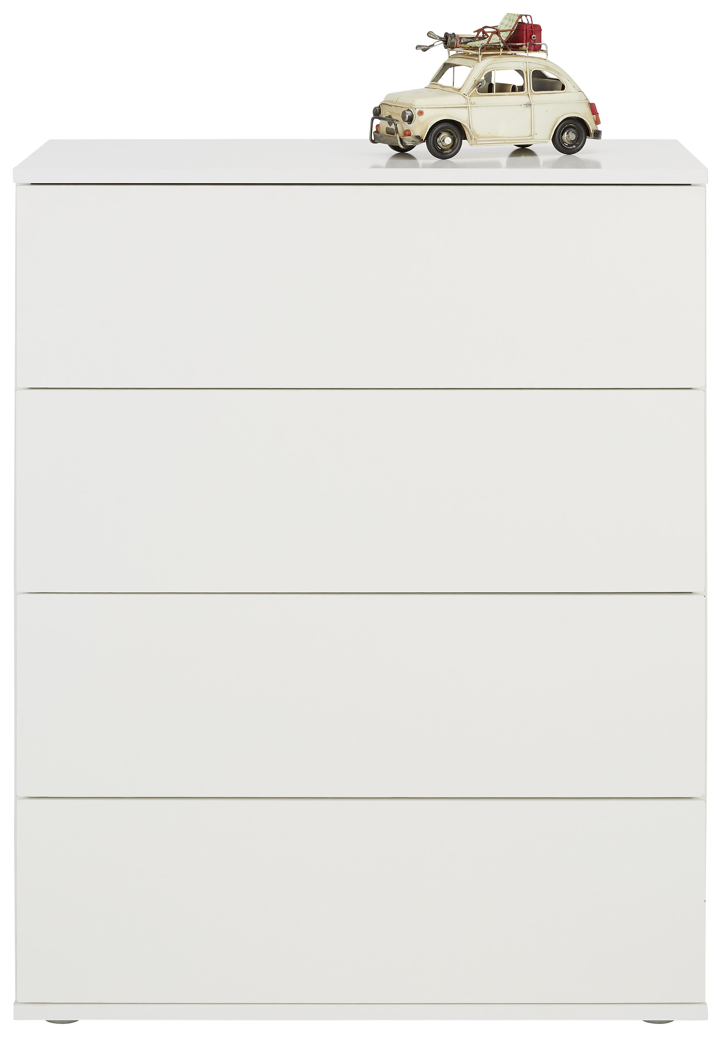 Komoda Bianco - sivá, Moderný, kompozitné drevo/plast (75/95/43cm) - Modern Living