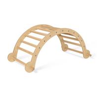 Kletterbogen und Wippe Kari - Birkefarben/Buchefarben, Basics, Holz (104/46cm) - Pinolino