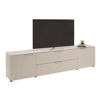 TV komoda SIENA sklo, kašmír - čierna/kašmírová, Modern, kov/kompozitné drevo (226/55/40cm) - Premium Living