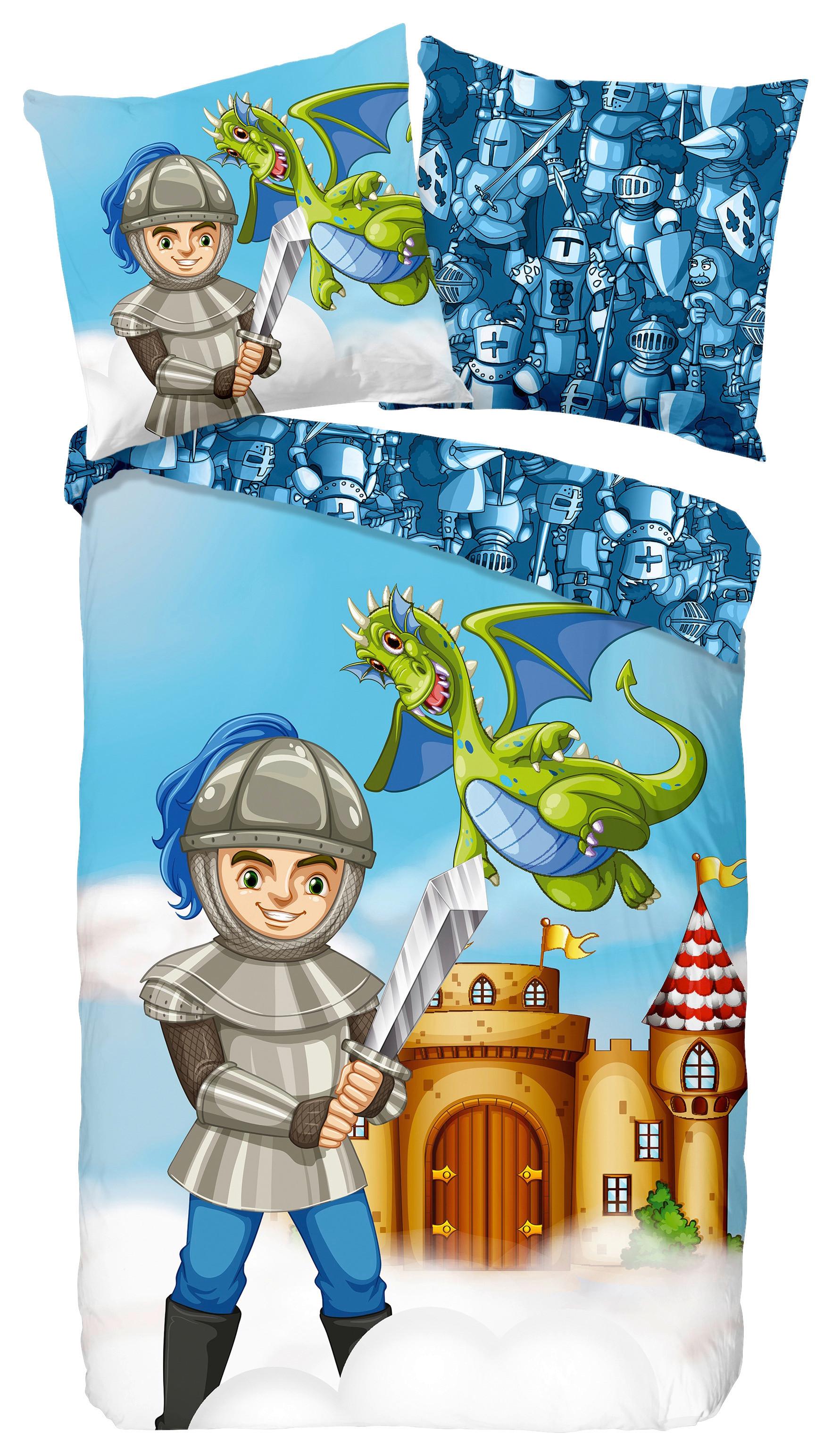 Jugendbettwäsche Knight Multicolor 135x200 Cm - Multicolor, Design, Textil (135/200cm)