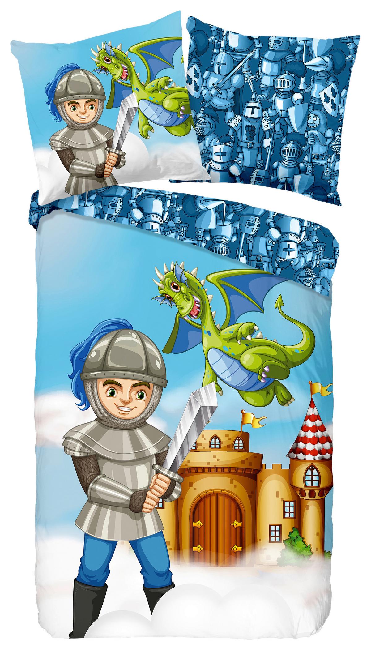 Jugendbettwäsche Knight Multicolor 135x200 Cm - Multicolor, Design, Textil (135/200cm)