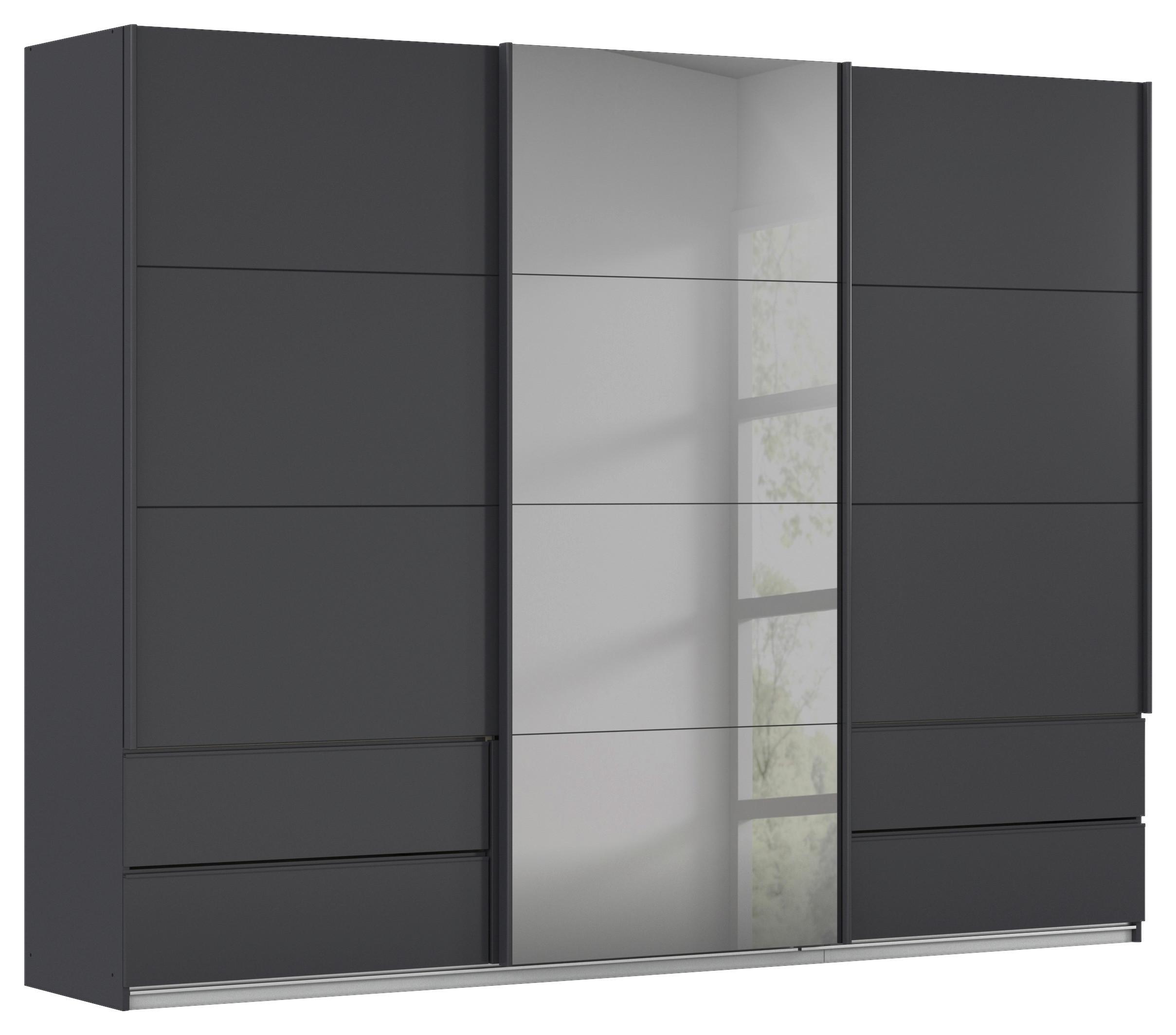 Schwebetürenschrank Mit Grauspiegel 181cm Karpo, Grau