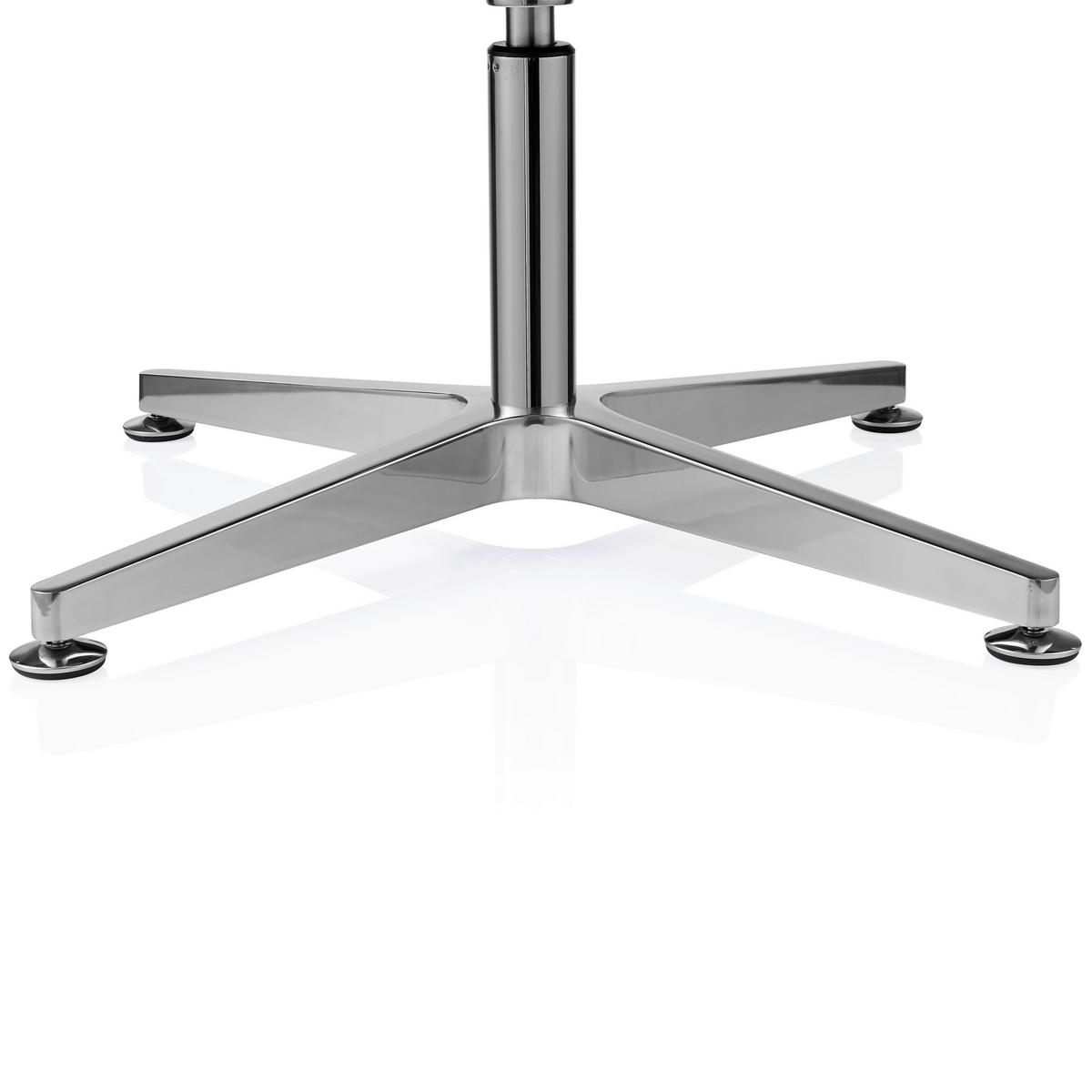 BESUCHERSTUHL Ambassado Schwarz B: 65cm - Silberfarben/Schwarz, MODERN, Kunststoff/Metall (65/93/62cm) - MID.YOU