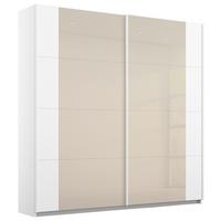Schwebetürenschrank Artemis B: 181 Cm Weiß/champagner - Champagner/Weiß, MODERN, Glas/Holzwerkstoff (181/210/62cm) - Rauch Möbel