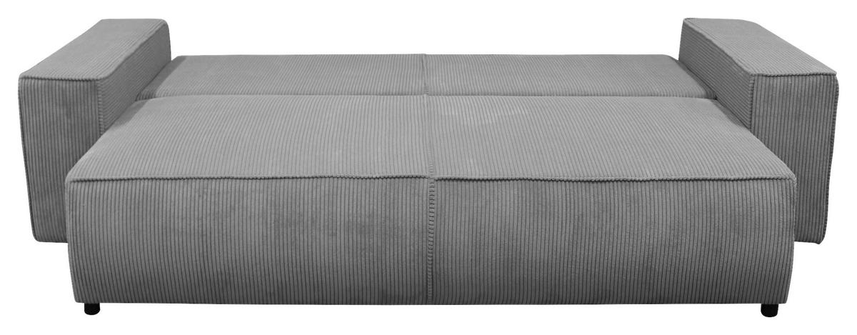 Schlafsofa Loft Dunkelgrau B: 255cm - Dunkelgrau/Schwarz, Design, Textil (255/90/97cm) - MID.YOU