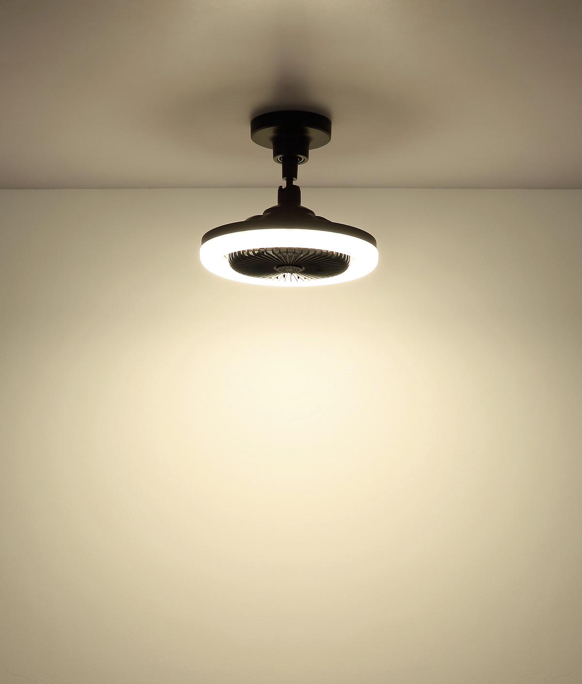 Deckenventilator Memory-Funktion - Schwarz/Weiß, Design, Kunststoff (25,8/21,7cm) - Globo