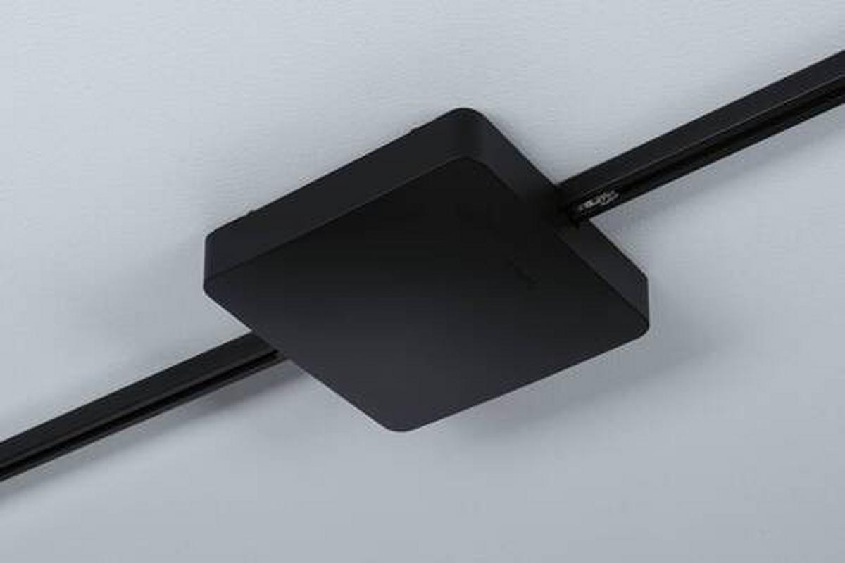 Schienensystem Urail Einspeiser 96819, dimmbar - Schwarz, Basics, Kunststoff (22,7/4,8cm) - Paulmann