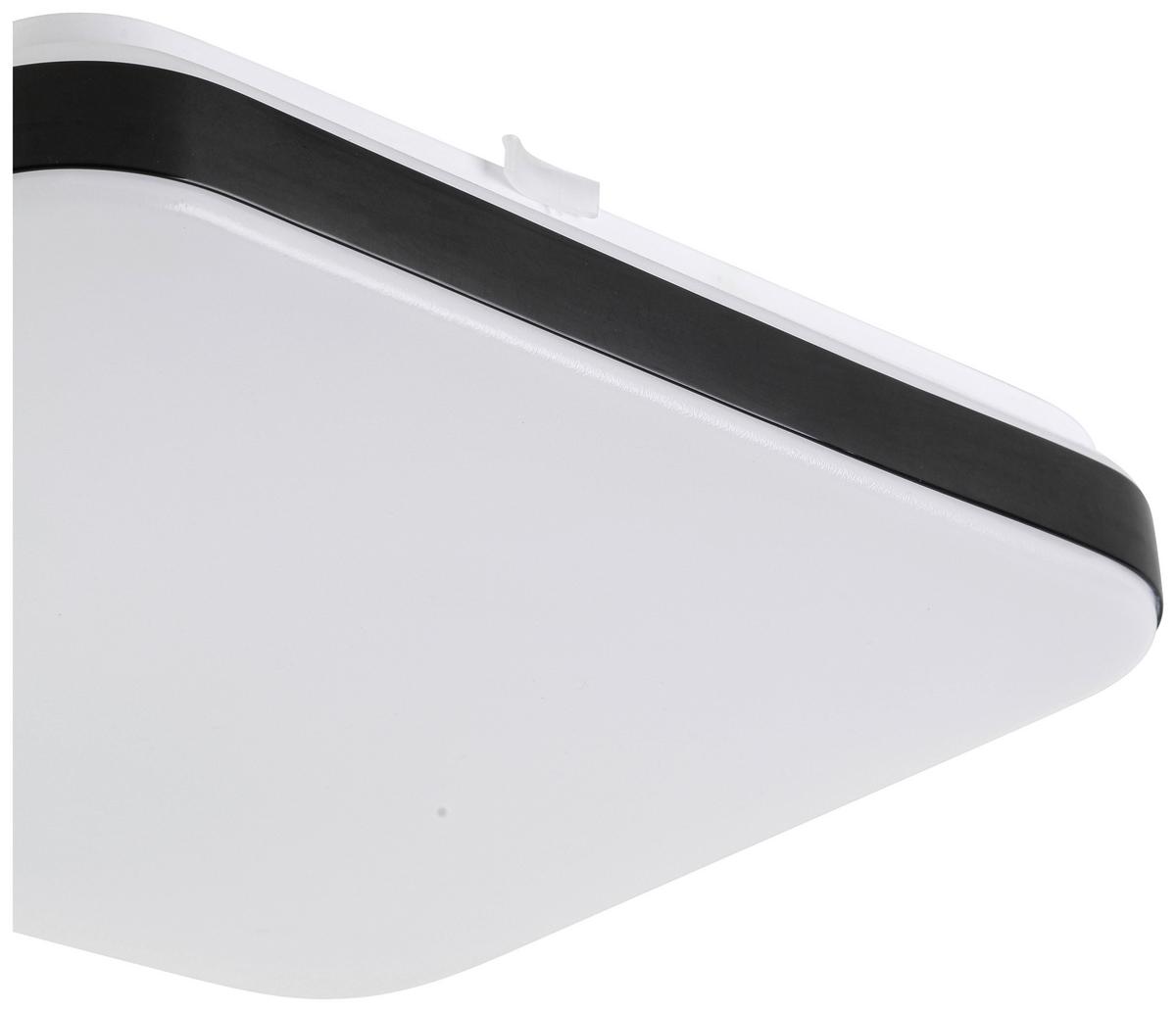 LED-Deckenleuchte Isa - Schwarz/Weiß, MODERN, Kunststoff/Metall (27/27/5cm) - Luca Bessoni