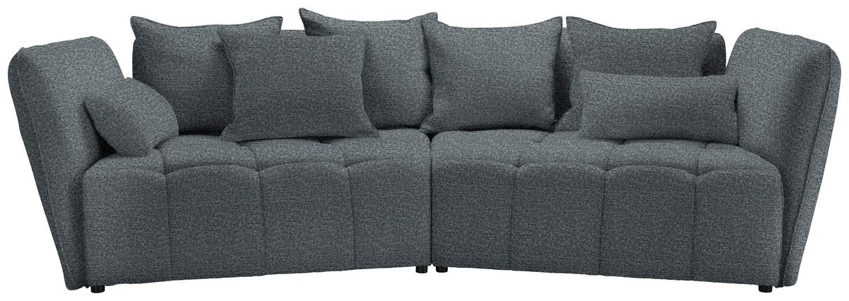 Boxspringová pohovka SOFI, šedá - šedá/černá, Moderní, textil (294/93/152cm) - Premium Living