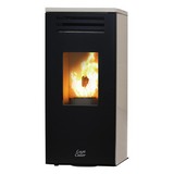 Pelletofen Eco Eva mit Wi Fi - Weiß, MODERN, Metall (42/92/51cm)