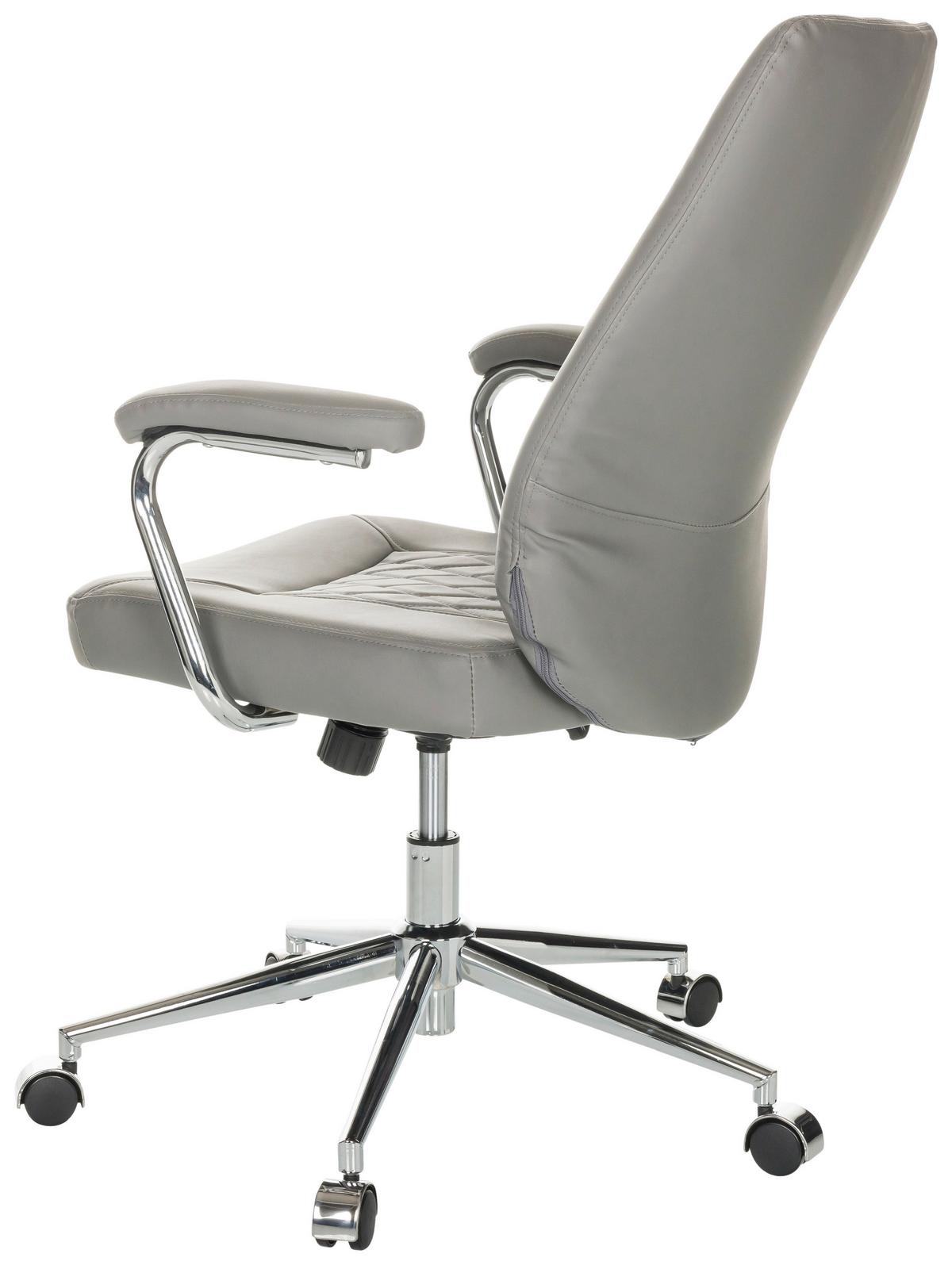 Drehstuhl Theo I - Schwarz/Grau, Basics, Leder/Kunststoff (68/96-103/68cm) - MID.YOU