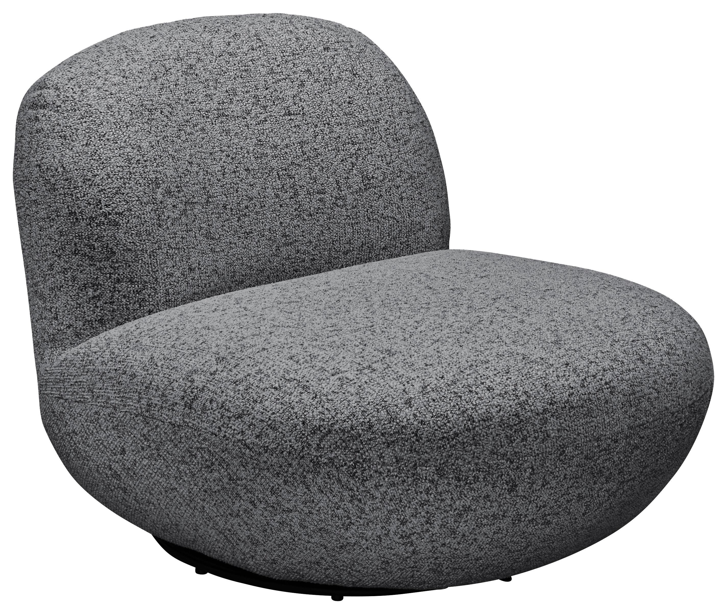 Sessel Chris Anthrazit B: 85 cm - Anthrazit/Schwarz, MODERN, Textil (85/70/99cm) - MID.YOU