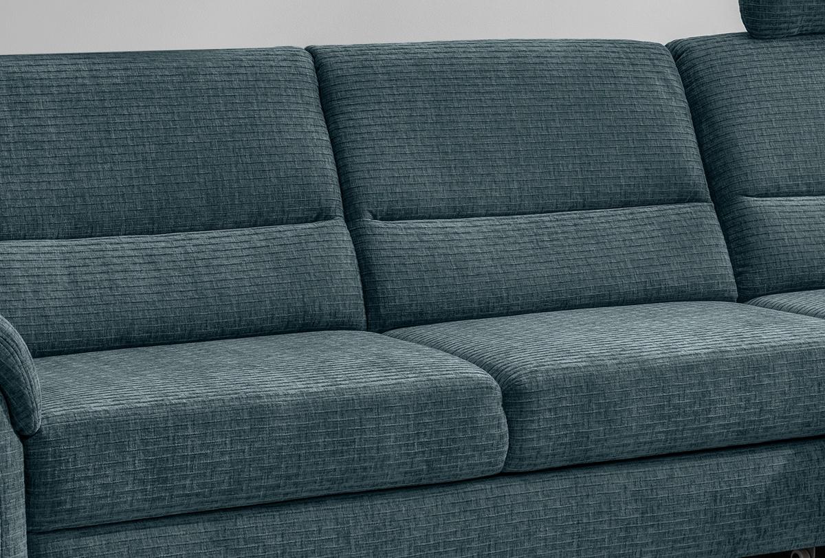 Ecksofa Cavoli, Blau S: 279x176 cm - Blau/Schwarz, MODERN, Textil (279/176cm) - Livetastic