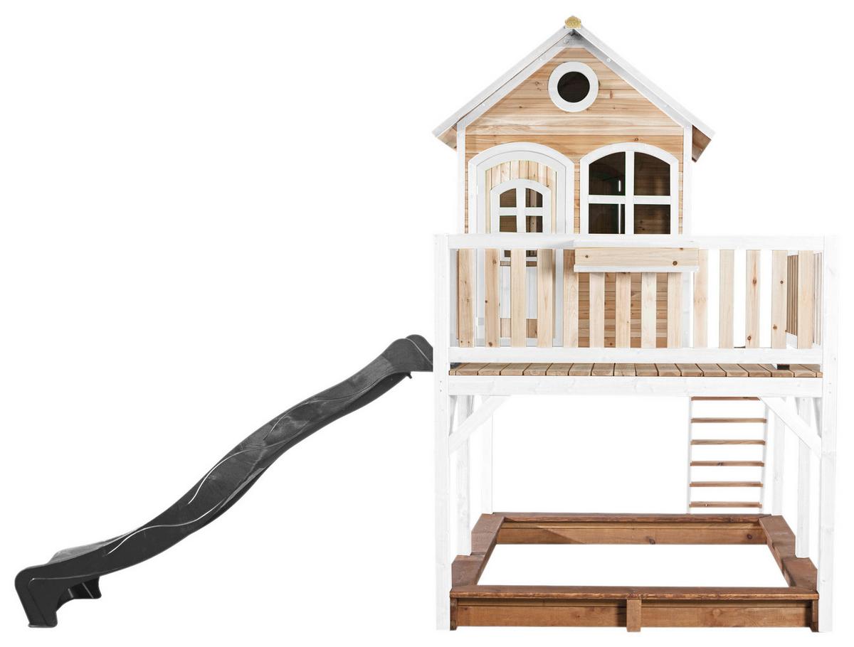 Spielturm A030.151.81 - Braun/Weiß, KONVENTIONELL, Holz (377/291/255cm) - Ambia Garden