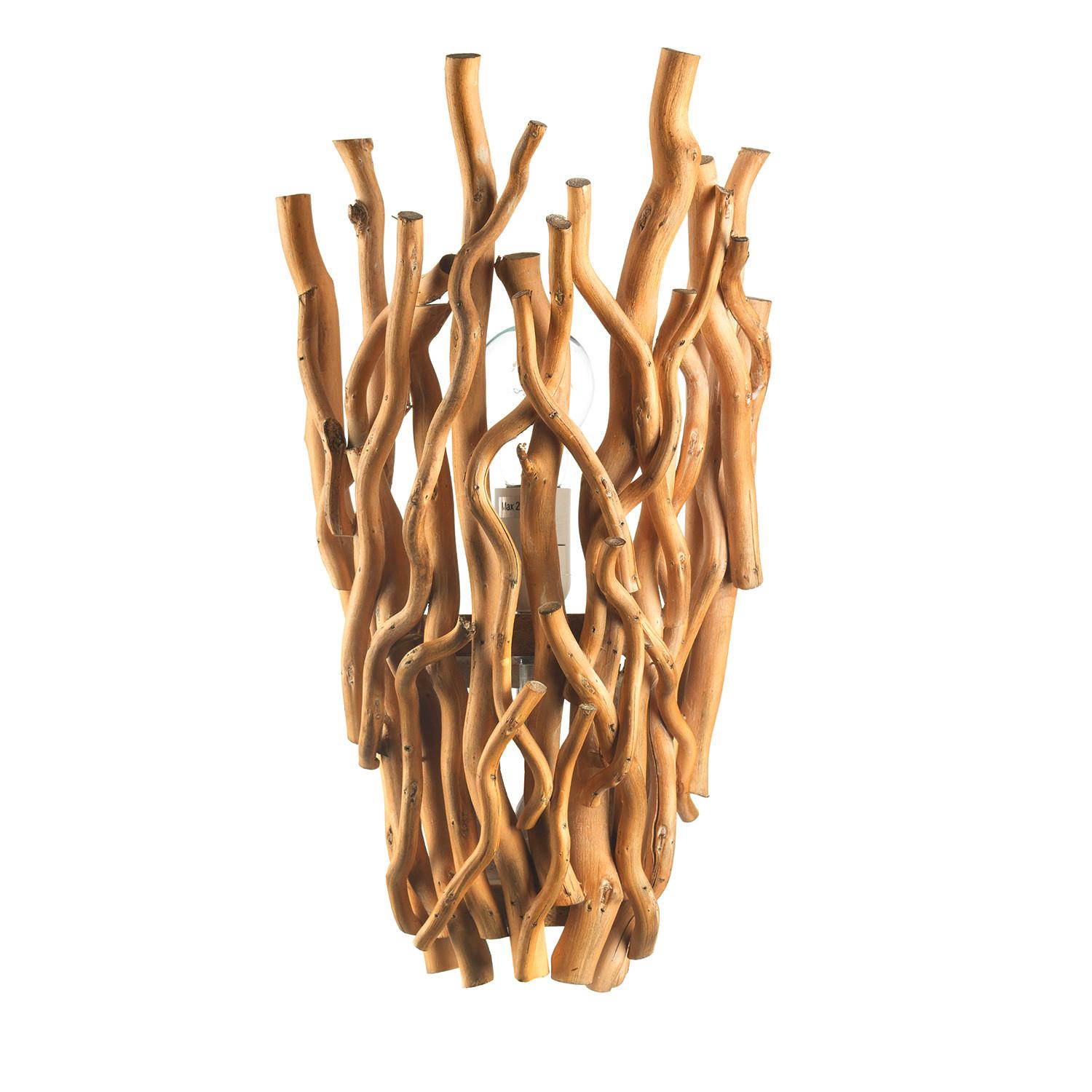 Wandleuchte 4899/Ap - Akaziefarben, Natur, Holz/Metall (24/15/46cm)