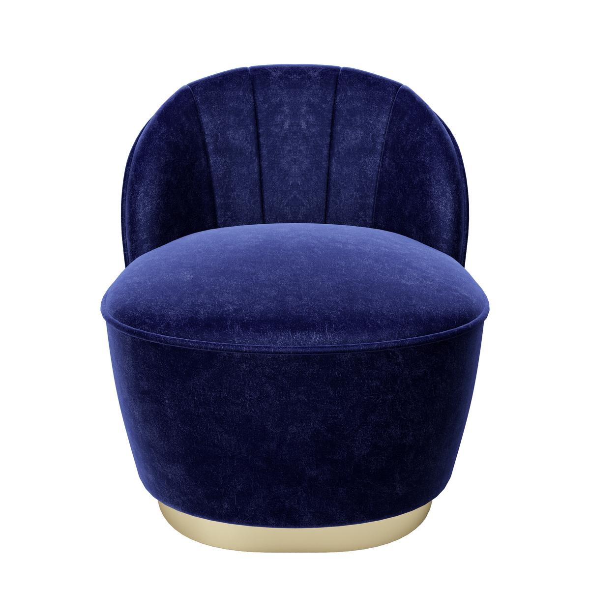 Polstersessel Stella Blau Mit Samtbezug - Blau, KONVENTIONELL, Textil (67/70/71cm) - Playboy