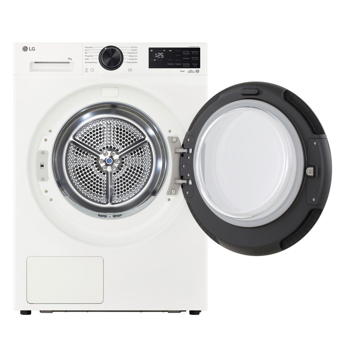 Wärmepumpentrockner Rt90x7 Füllmenge ca. 9kg - Weiß, Basics, Metall (60/85/66cm) - LG