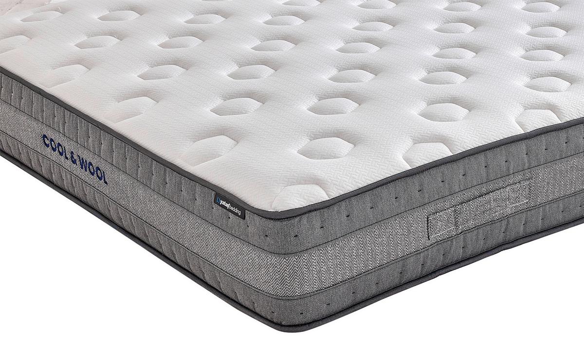 Taschenfederkernmatratze Grau/weiß, 90x200 Cm - Weiß/Grau, Basics, Textil (90/200cm) - Yatas