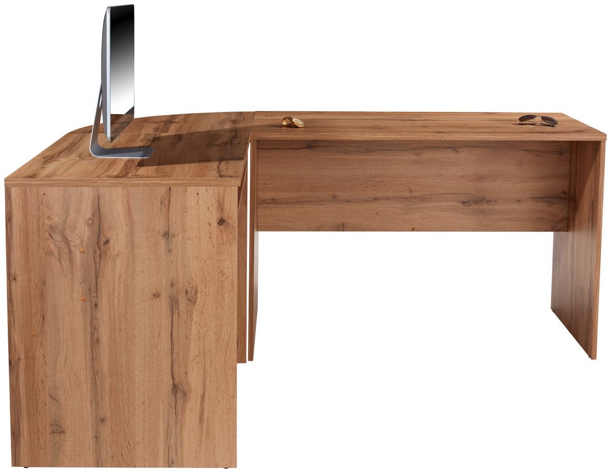Sarokíróasztal 4-You - tölgyfa színű, Modern, faalapú anyag (174/78/139cm) - Best Price
