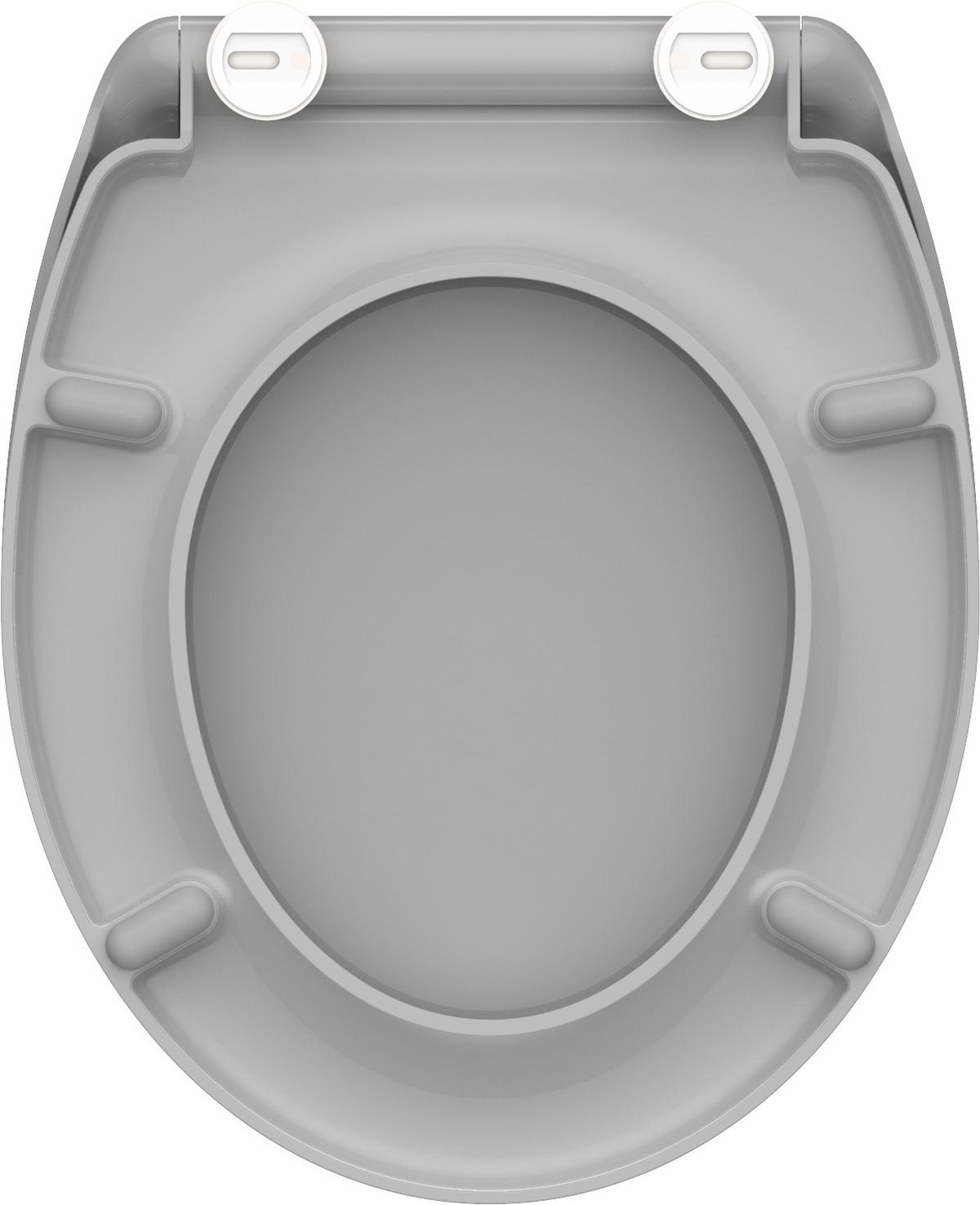 WC-Sitz Duroplast Grau - Grau, Basics, Kunststoff (37,4/2,83/43,5cm)