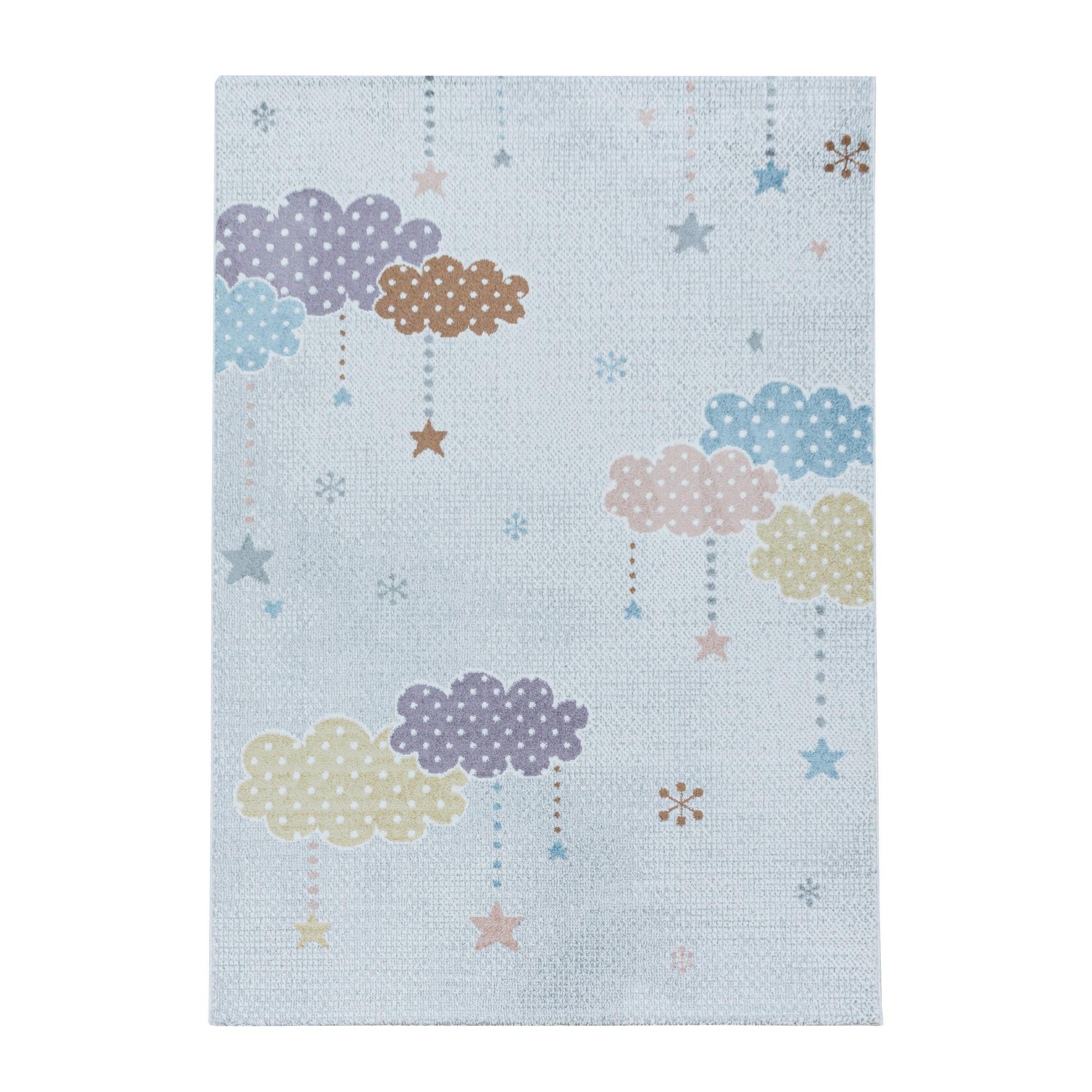 Kinderteppich Stern Weiß Lucky 160x230 cm - Weiß, Trend, Textil (160/230cm)