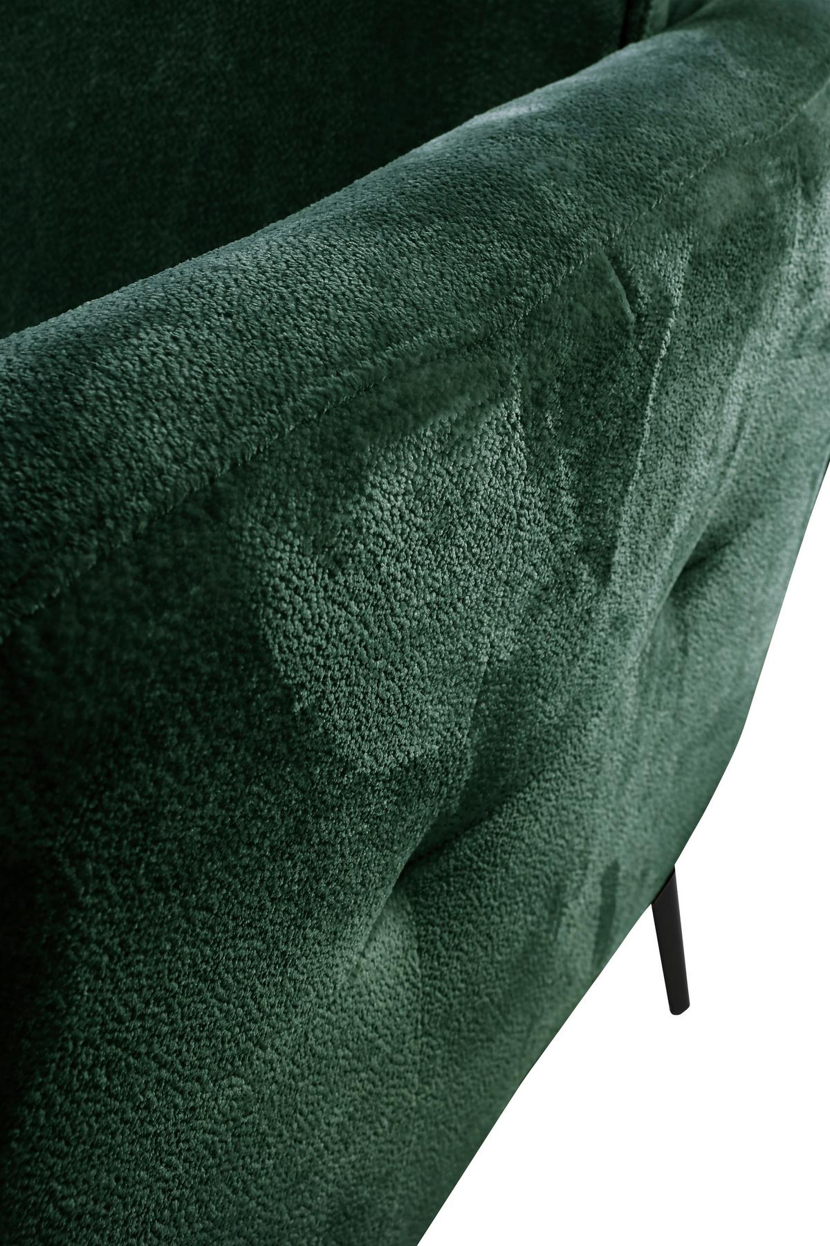 Sofa Ankona Grün/Schwarz, 225 cm - Schwarz/Grün, Design, Textil (225/86/95cm) - MID.YOU