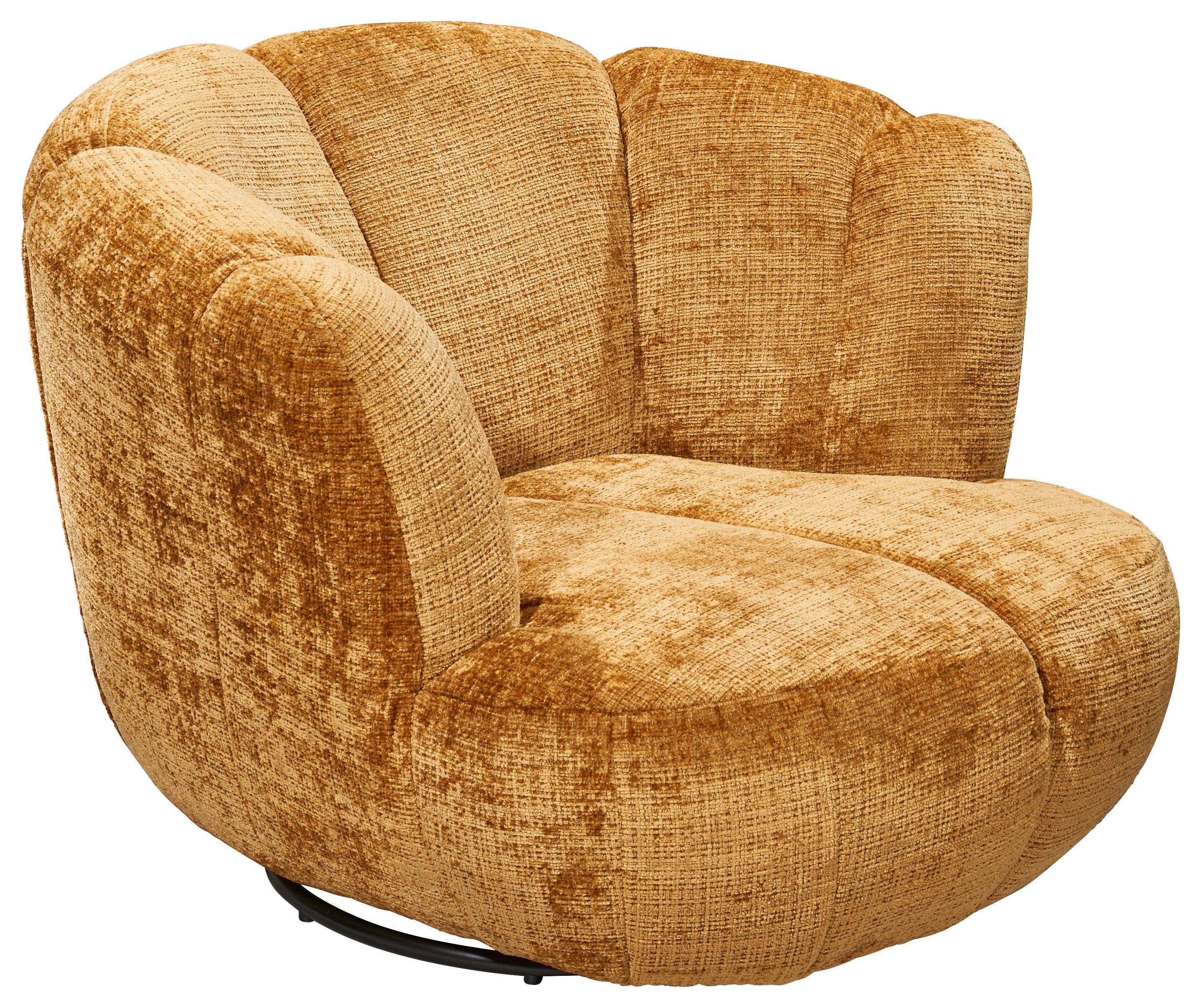 Sessel Muriel Goldfarben B: 101 cm - Goldfarben/Schwarz, KONVENTIONELL, Textil (101/69/107cm) - MID.YOU
