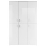 Schuhschrank Lincoln B: 120 cm Weiß - Weiß, Design, Holzwerkstoff (120/190/35cm) - MID.YOU
