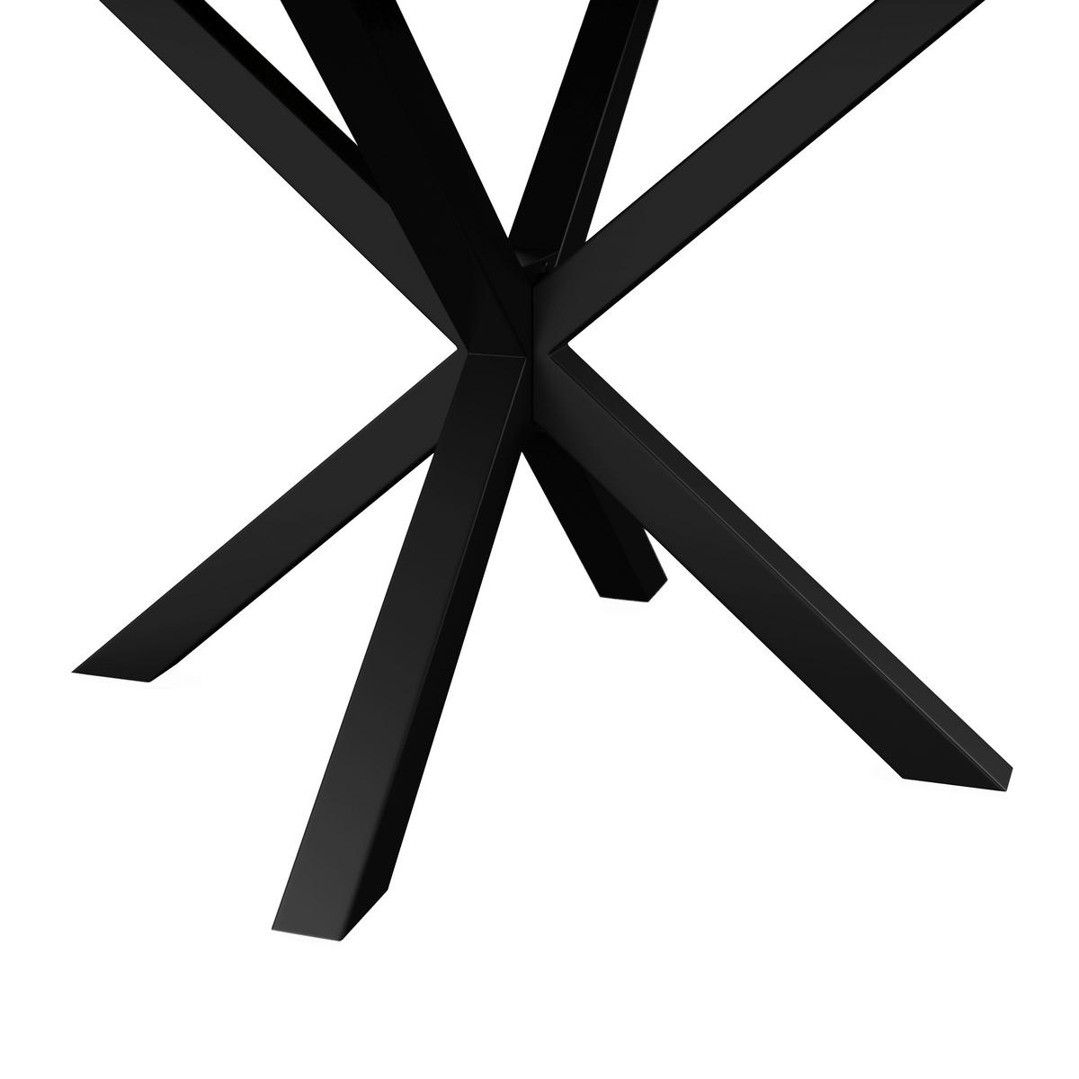 Jedálenský stôl Rene, P: 120 cm - čierna/farba akácie, Modern, kov/drevo (120/76cm) - Bessagi Home