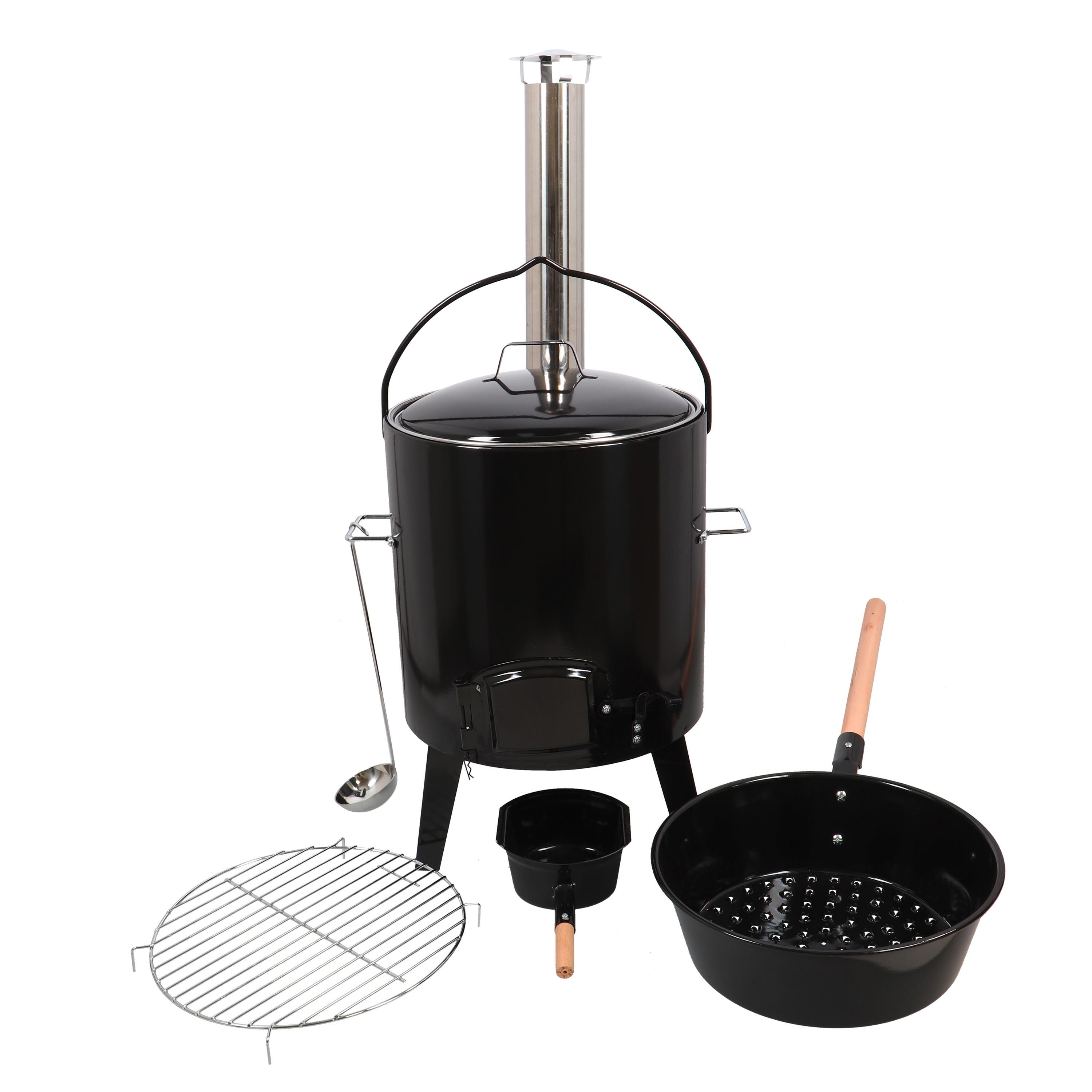 Dutch Oven Metall - Schwarz, LIFESTYLE, Metall (45,5/92/49,5cm)