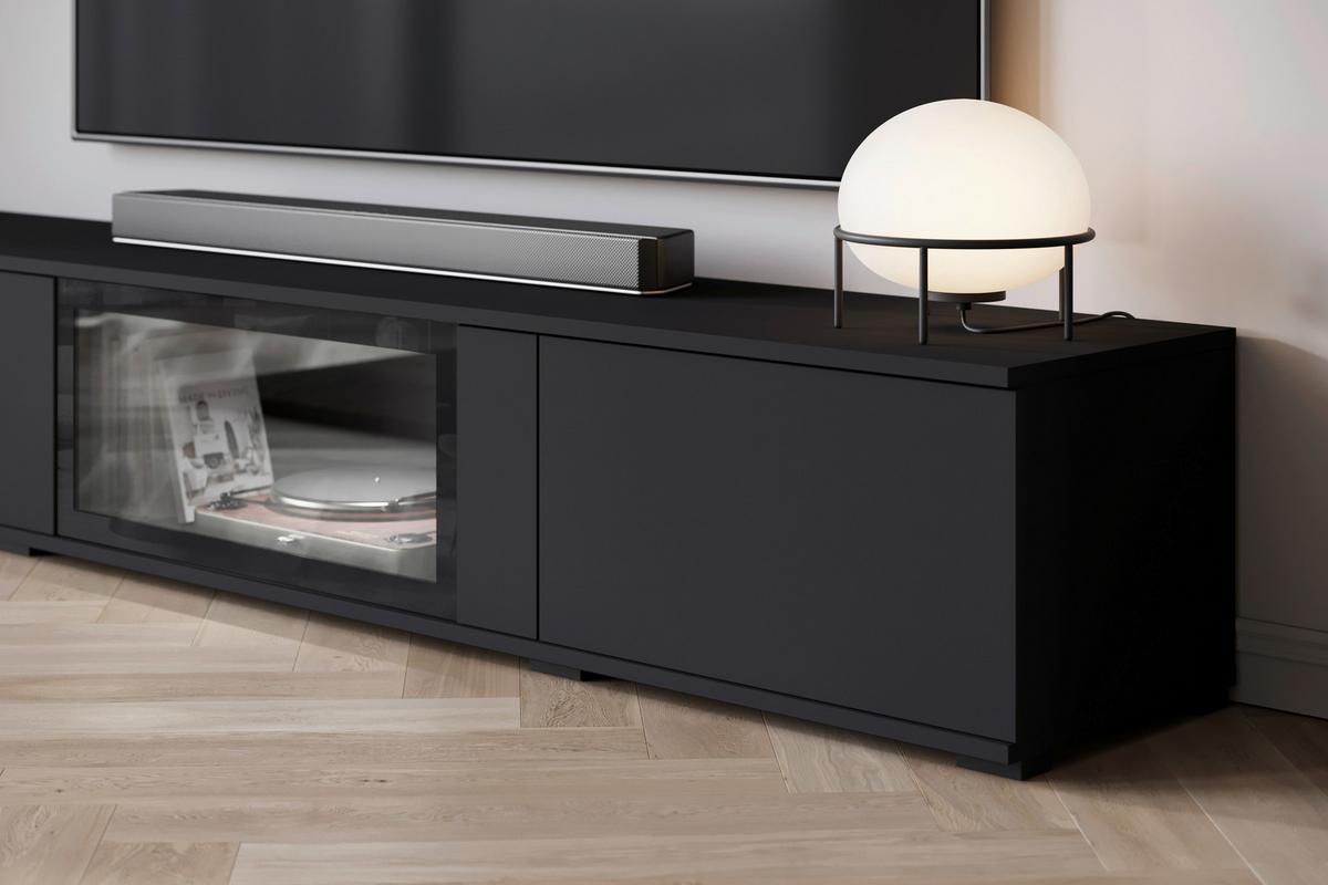 OBÝVACIA STENA CARO - čierna, Trend, kompozitné drevo/plast (262/141,9/33cm) - Livetastic