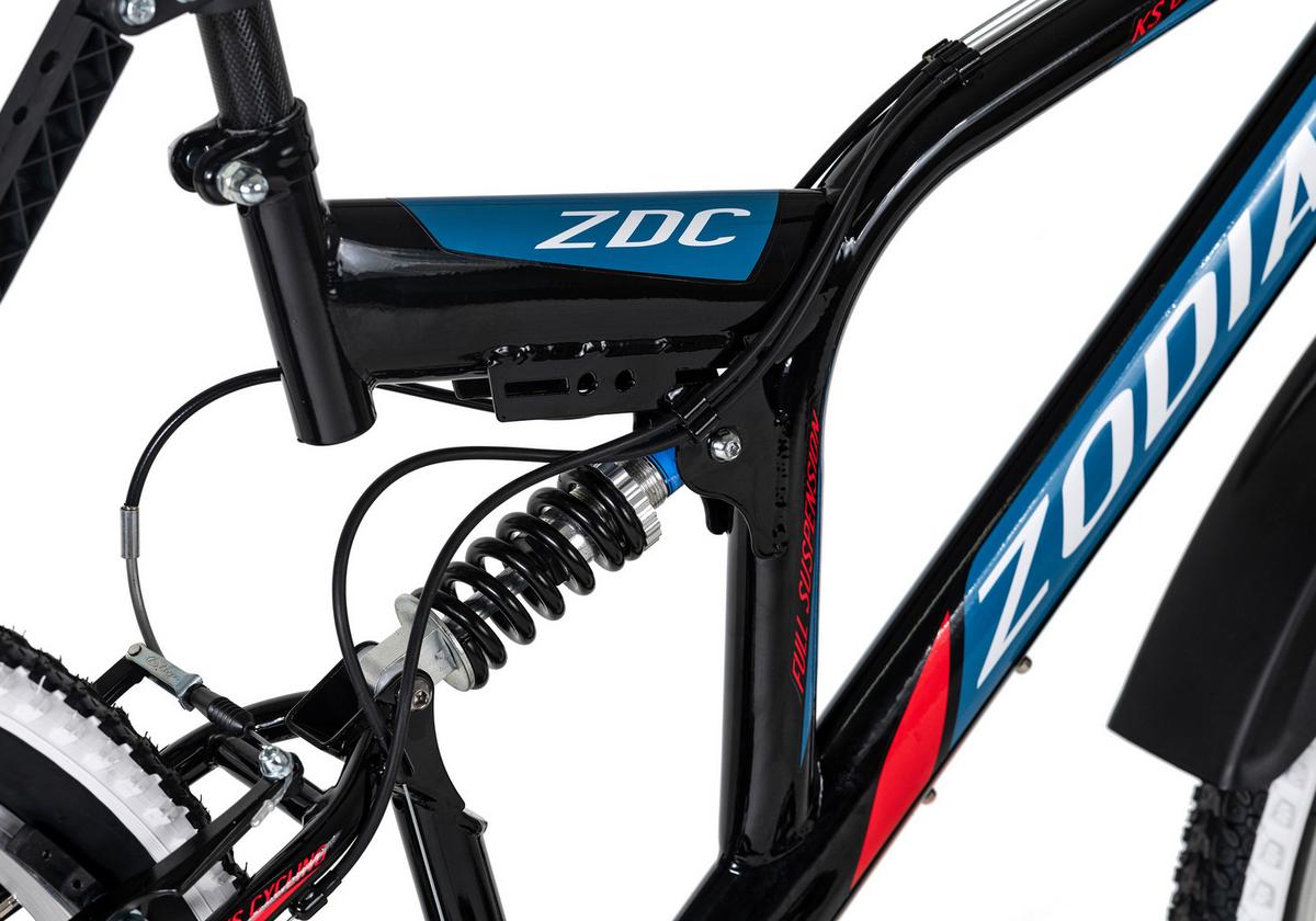 Mountainbike Fully 26 Zoll Zodiac 21 Gänge - Schwarz, Basics, Metall (180/70/100cm) - KS Cycling
