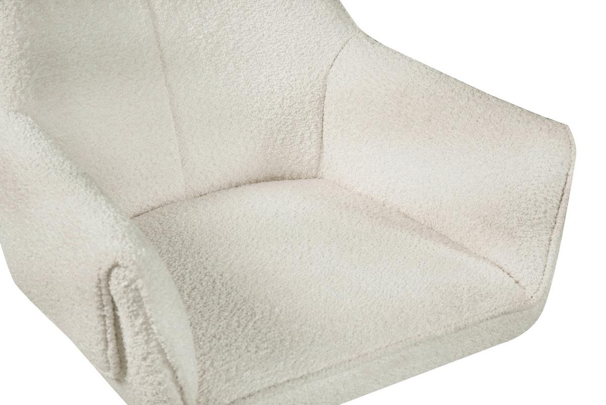 Armlehnstuhl Dian 225 - Weiß, MODERN, Holz/Textil (60/86,5/63,5cm) - Kayoom