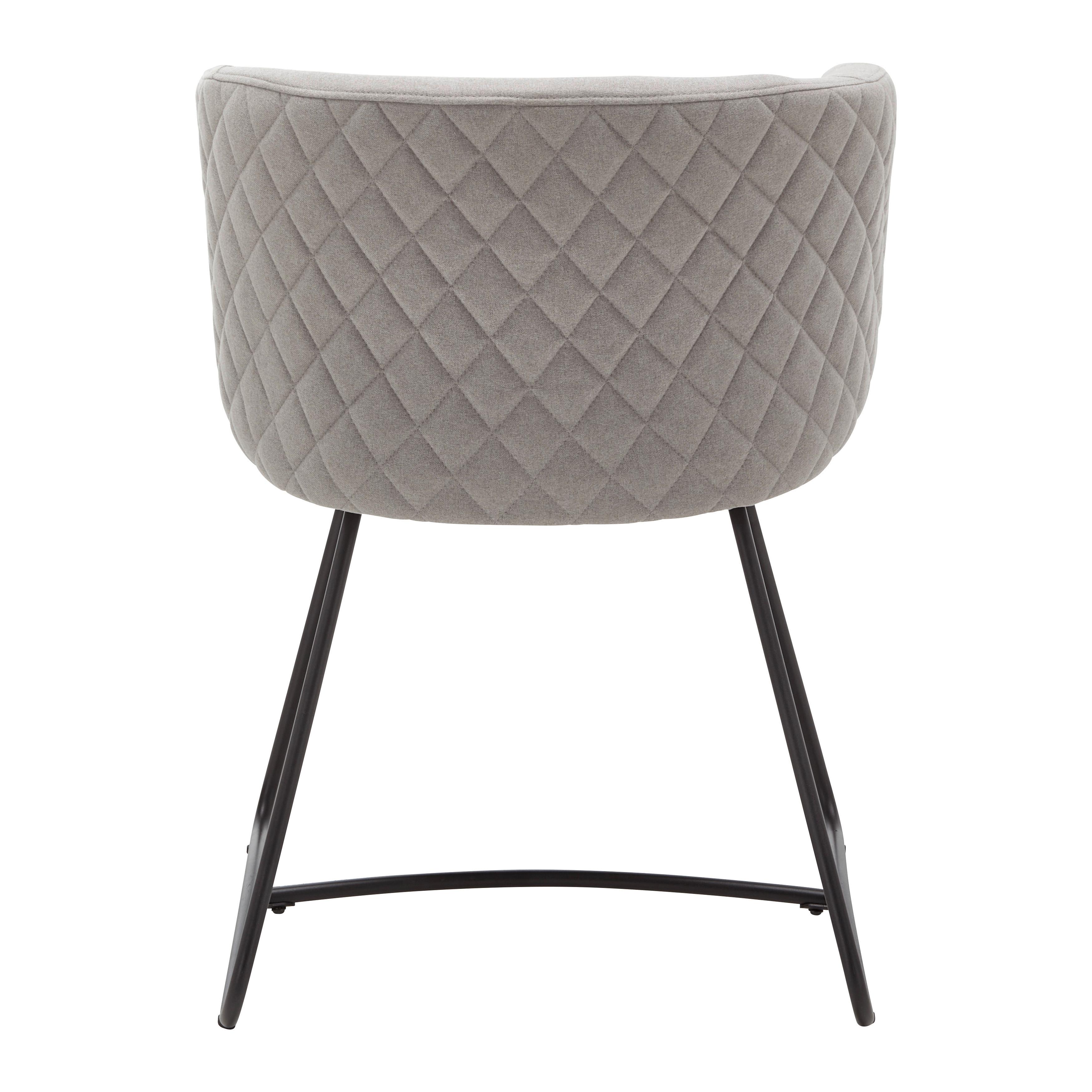 Stolička IVA svetlosivá - čierna/svetlosivá, Modern, kov/textil (55/76/57cm) - Bessagi Home