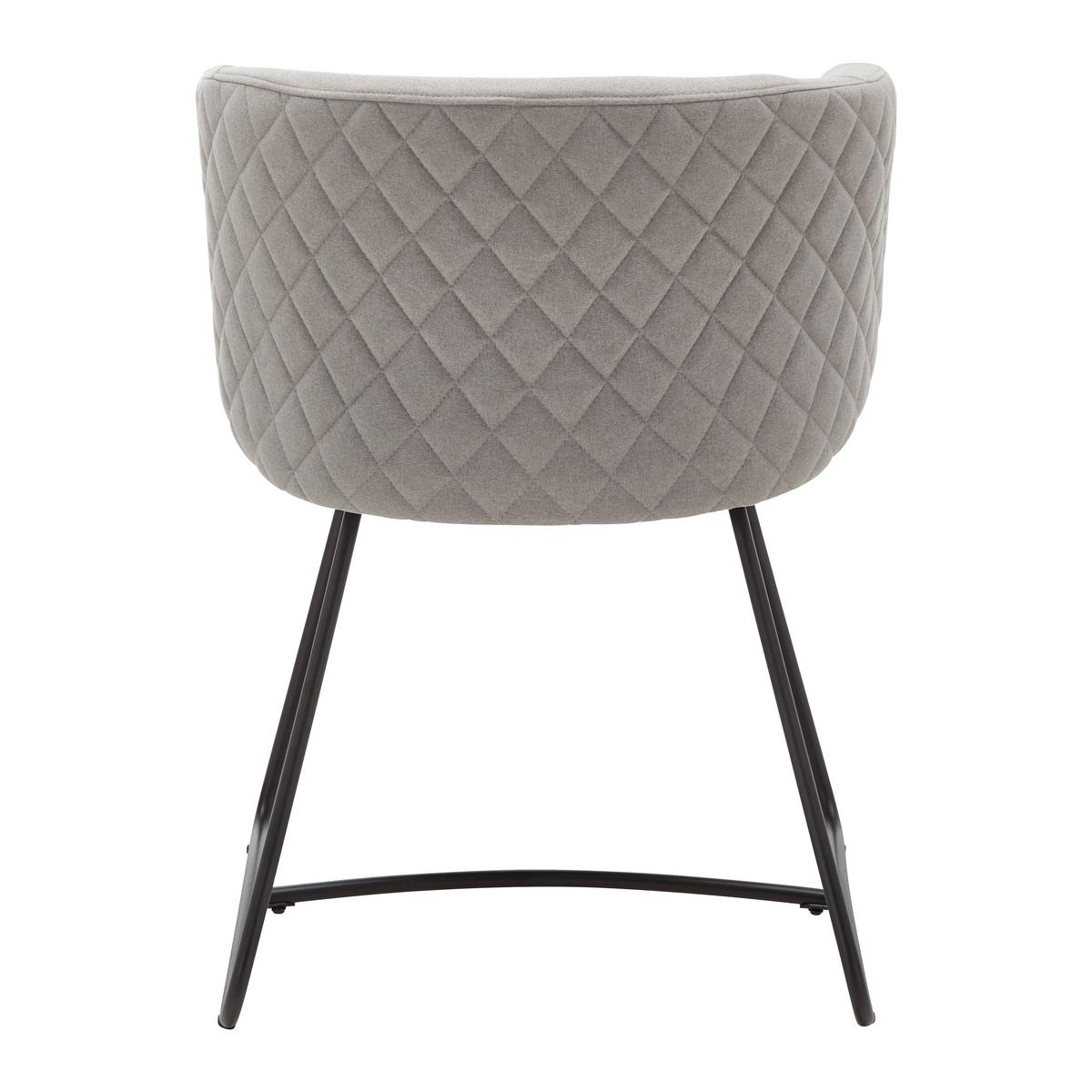 Stolička IVA svetlosivá - čierna/svetlosivá, Modern, kov/textil (55/76/57cm) - Bessagi Home