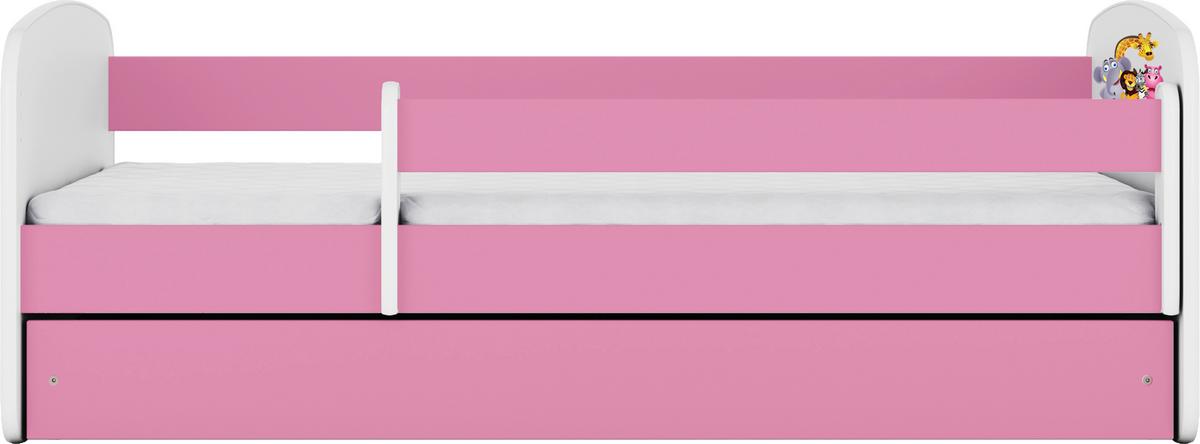 Kinder-/Juniorbett Babydreams inkl. Matratze 80x160 - Pink/Birkefarben, MODERN, Holz/Holzwerkstoff (80/160cm) - MID.YOU