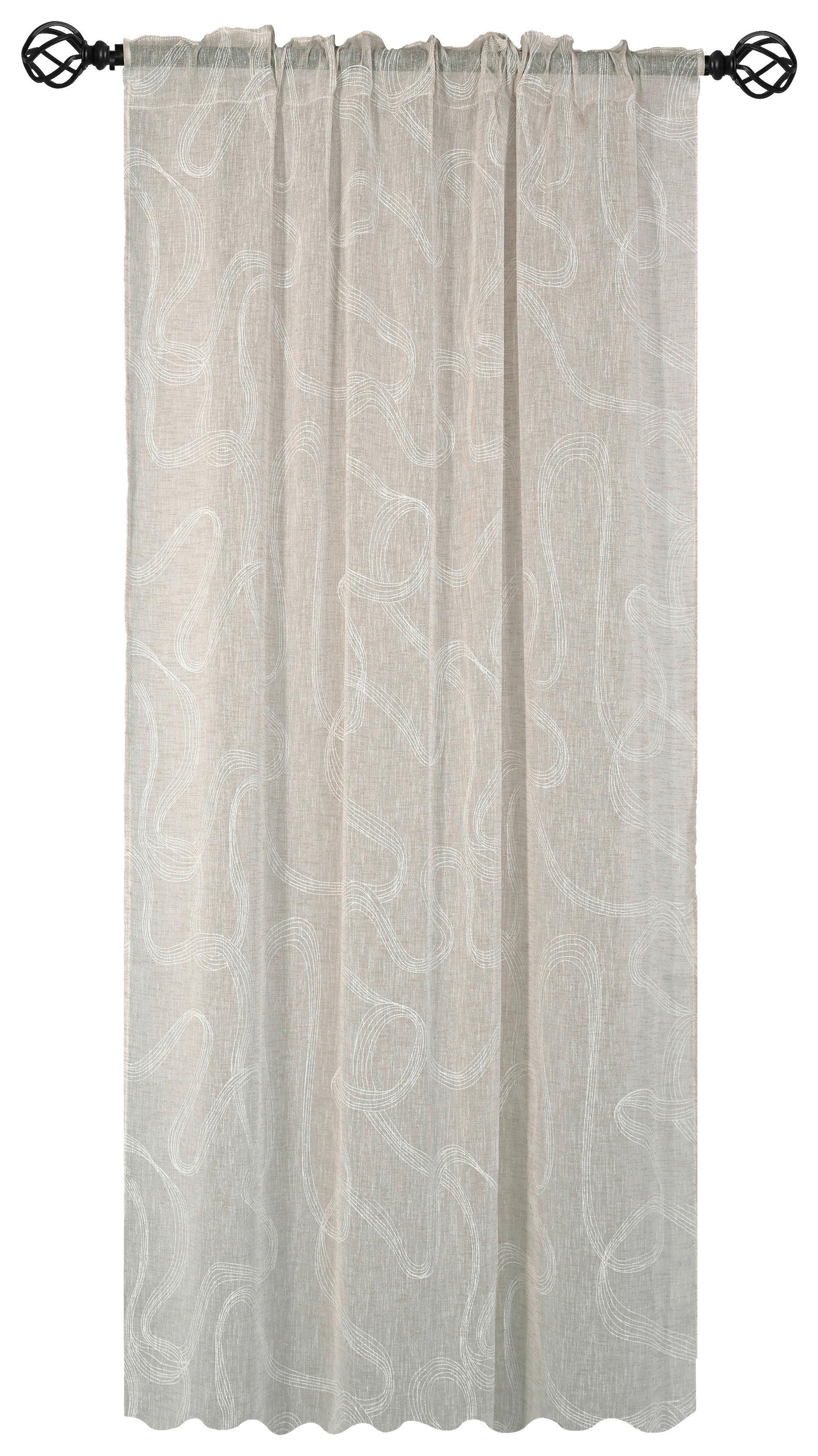 Fertigvorhang Valencia - Beige, MODERN, Textil (140/245cm) - Luca Bessoni