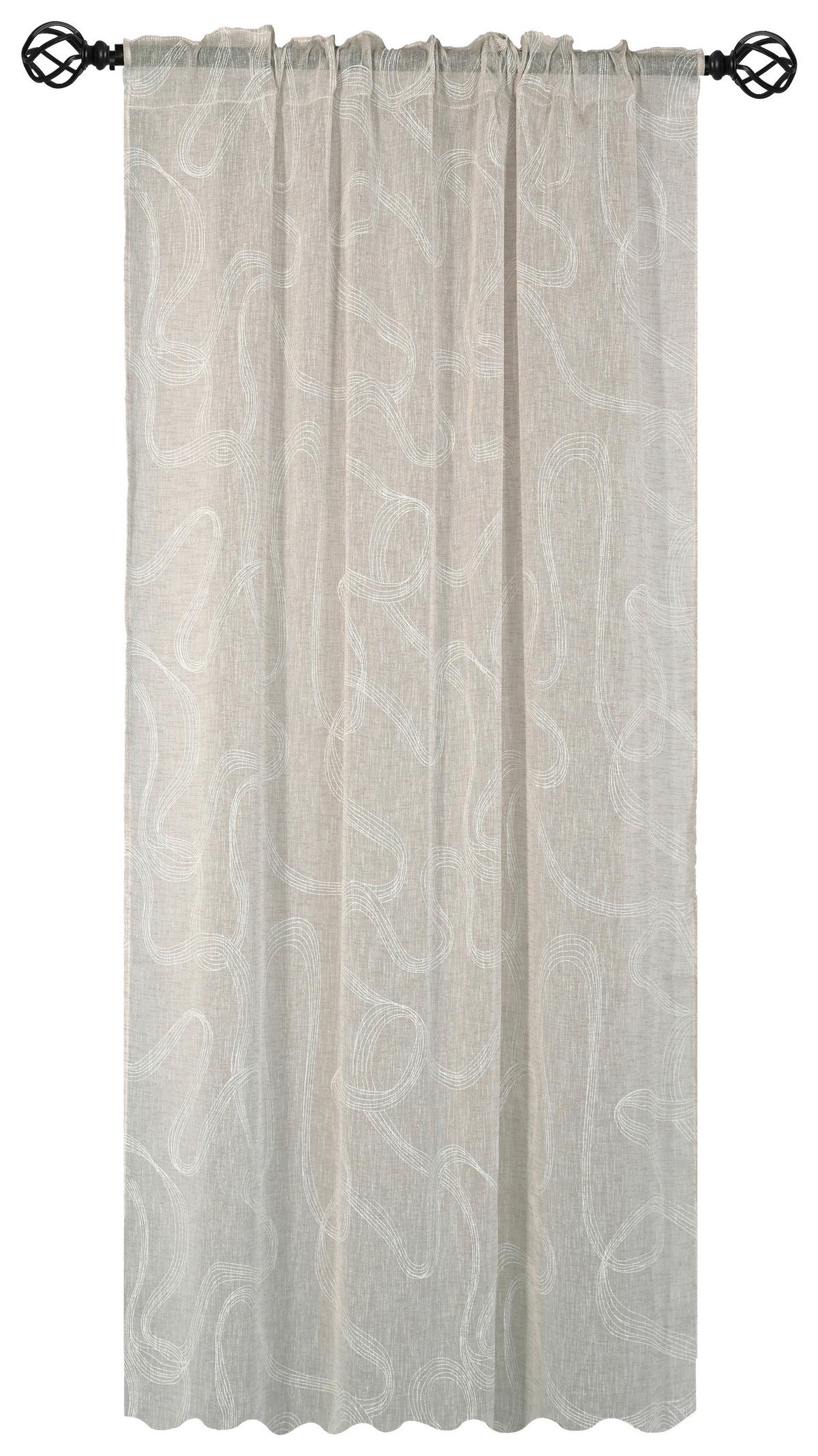 Fertigvorhang Valencia - Beige, MODERN, Textil (140/245cm) - Luca Bessoni