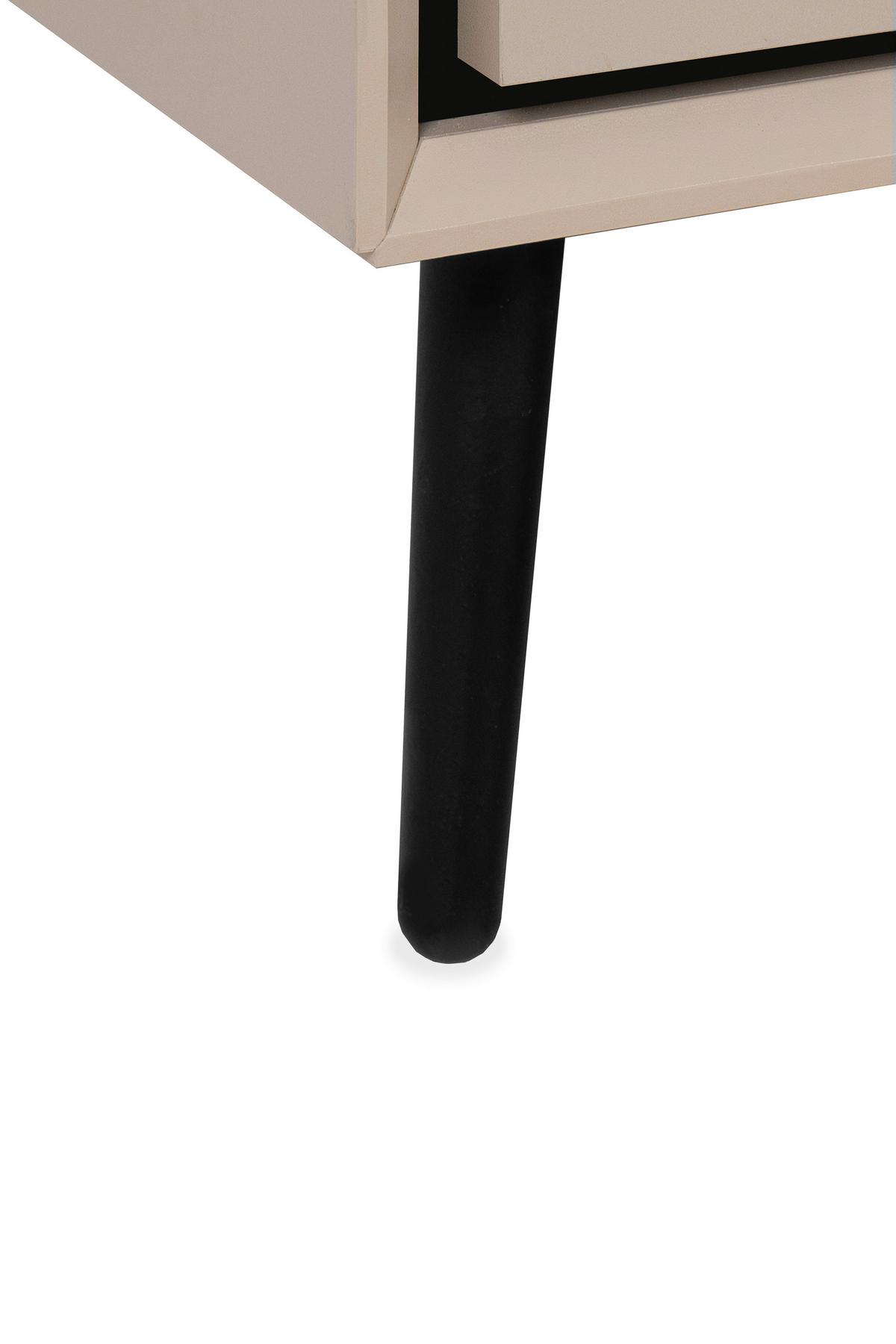 Couchtisch Arona 55a - Sandfarben/Schwarz, KONVENTIONELL, Holzwerkstoff/Kunststoff (94/40/50cm) - Livetastic